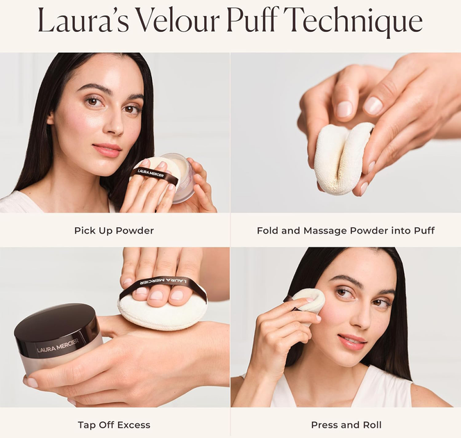 Набір Пуховка для пудри Laura Mercier Medium Velour Puff 2 шт (194250033809) - зображення 4