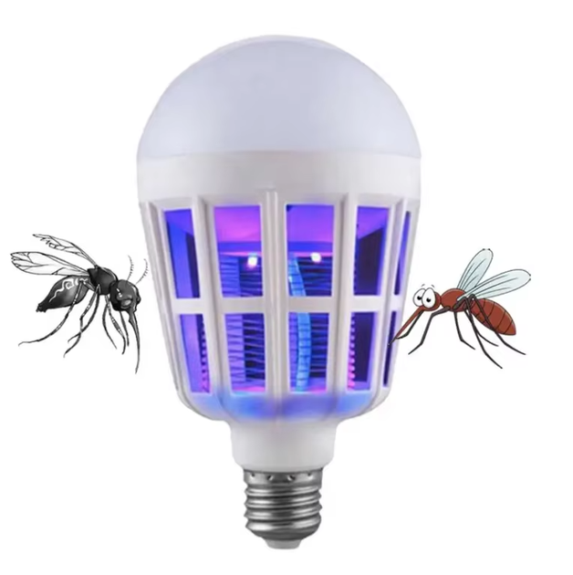 Світлодіодна лампа приманка - знищувач для комах 2в1 Destrui Lamp DL9808 White - зображення 2
