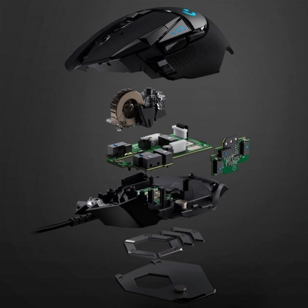 Mysz komputerowa Logitech G502 Gaming Mysz komputerowa HERO High Performance, czarna (910-005470) (2432ZR84CT49) - Outlet - obraz 7