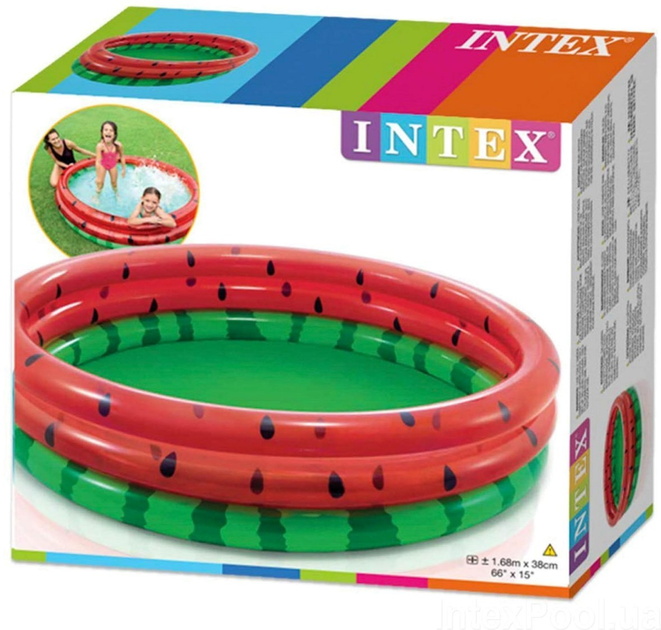 Дитячий надувний басейн Intex "Кавун" 168 х 38 см (6941057413105) (955555911105557) - Уцінка - зображення 3