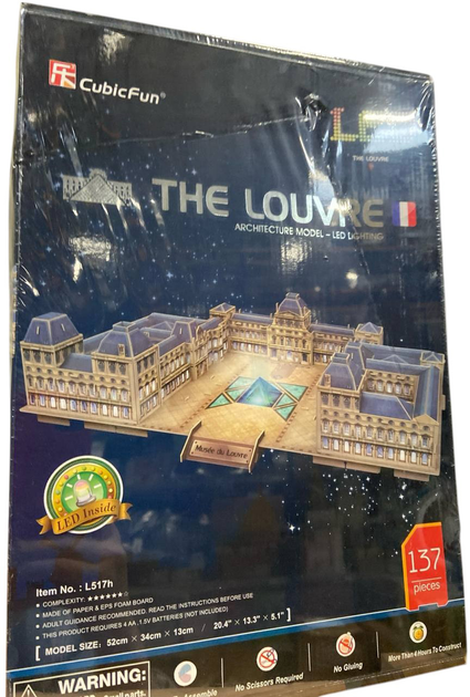 Puzzle Cubic Fun 3D Luwr LED 137 elementow 2011414 (6944588205171) (955555911098497) - Outlet - obraz 2