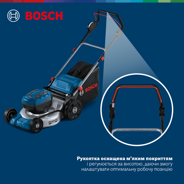 Аккумуляторная газонокосилка Bosch Professional GRA 18V2-460 18 В 46 см 60 л 30-70 мм 23 кг Без АКБ и ЗУ (0.600.8C8.000) - изображение 6