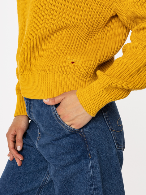 Sweter damski bawełniany Lee Cooper Yana Organic S Jaskrawożółty - obraz 3