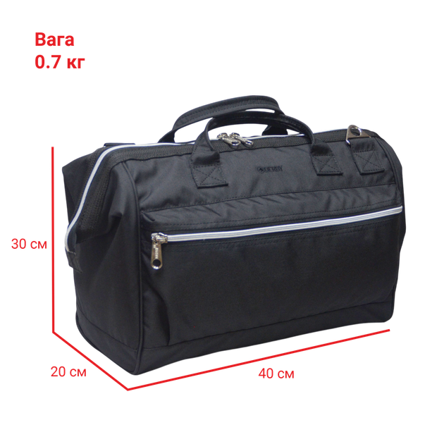 Дорожная cумка-саквояж DERBY FitnessBag спортивная фитнес сумка ручная кладь в самолет лоукост 40 30 20 черная - изображение 2