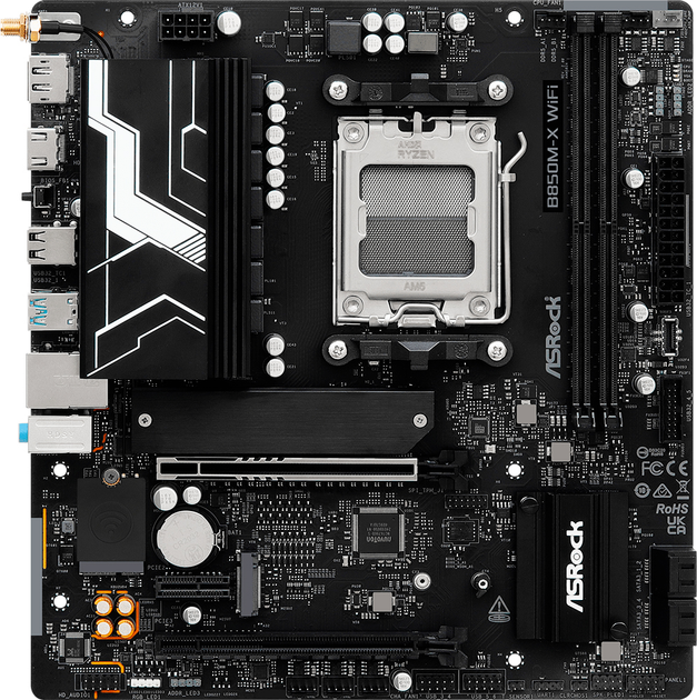 Материнська плата ASRock B850M-X Wi-Fi R2.0 (sAM5, AMD B850, PCI-Ex16) (90-MXBSH0-A0UAYZ) - зображення 1