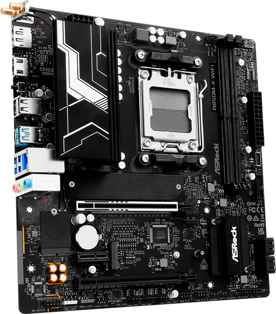 Материнська плата ASRock B850M-X Wi-Fi R2.0 (sAM5, AMD B850, PCI-Ex16) (90-MXBSH0-A0UAYZ) - зображення 2