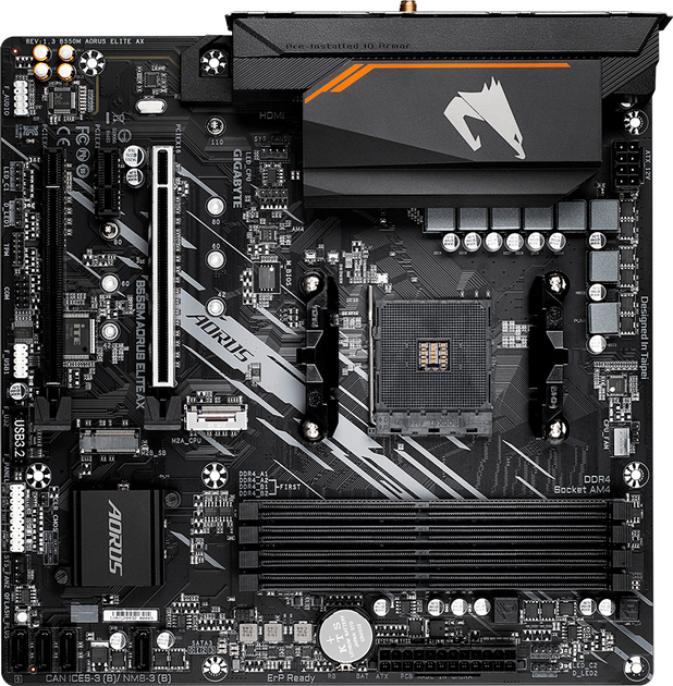 Płyta główna Gigabyte B550M Aorus Elite AX (sAM4, AMD B550, PCI-Ex16) - obraz 3