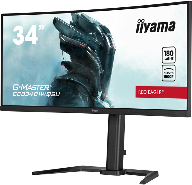 Монітор 34" iiyama G-Master Red Eagle GCB3481WQSU-B1 (4948570124251) - зображення 3