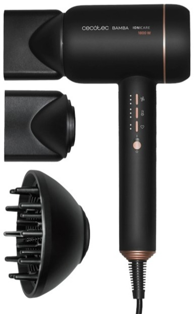 Suszarka do włosów Cecotec IoniCare 6000 RockStar Fire czarno-czerwona (8435484042260) - obraz 1