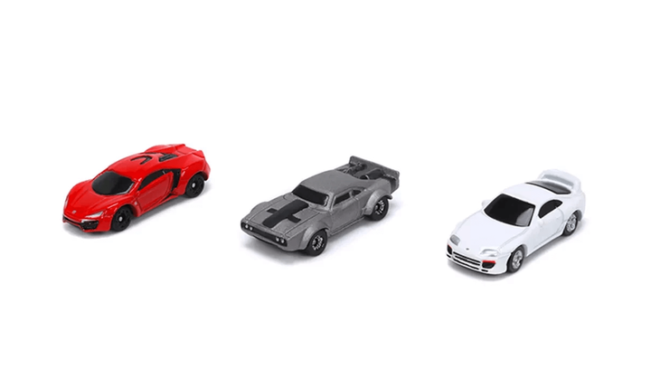 Машинка 3шт Jada Lykan Hypersport / Dom's Dodge Ice Charger / Brian's Toyota Supra Fast & Furious 4 см White - зображення 5