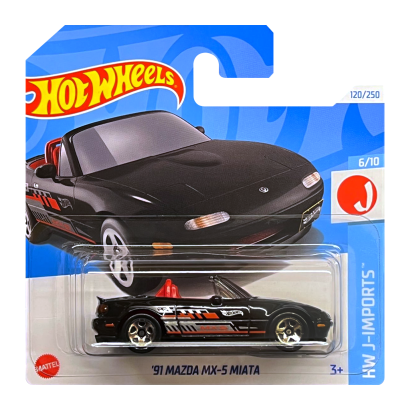Машинка Базова Hot Wheels '91 Mazda MX-5 Miata J-Imports 1:64