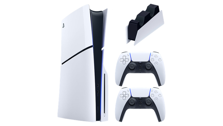 Набор Консоль Sony PlayStation 5 Slim Blu-ray 1TB White + Геймпад Беспроводной DualSense + Зарядное Устройство Проводной DualSense - изображение 2