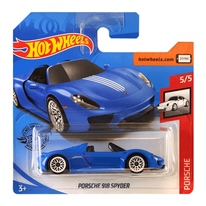 Hot Wheels Porsche 918 Spyder #94 Blu/Bianco – Serie Porsche, Custodia D/E, 1:64