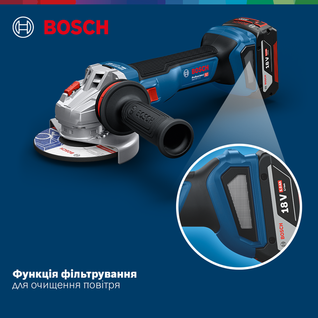 Аккумуляторная бесщеточная угловая шлифмашина Bosch GWS 18V-11 S solo (06019N4000) - Фото 5 Аккумуляторная бесщеточная угловая шлифмашина Bosch GWS 18V-11 S solo (06019N4000) - изображение 5