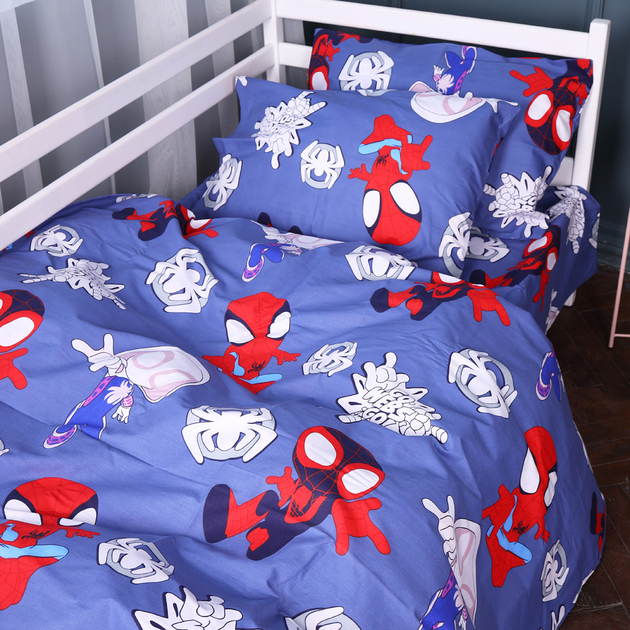 Комплект постільної білизни в ліжечко дитячий MirSon 110х140 см 17-0789 Spider-Man 2 Kids Time Бязь (2200011397061) - зображення 1