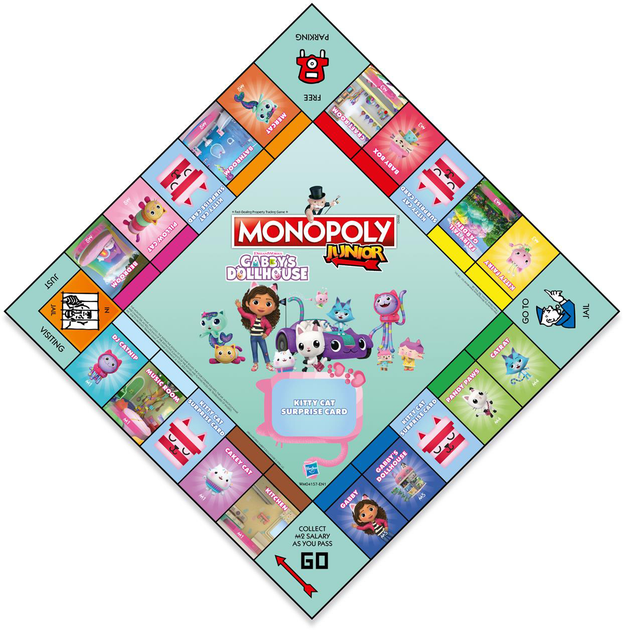 Настільна гра Winning Moves Games Monopoly Junior Будиночок для ляльок Габбі (грецька версія) (5036905056038) - зображення 3
