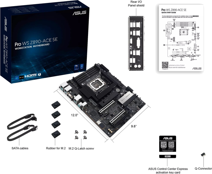 Płyta główna ASUS Pro WS Z890-ACE SE (s1851, Intel Z890, PCI-Ex16) (90MB1JC0-M0EAY0) - obraz 5