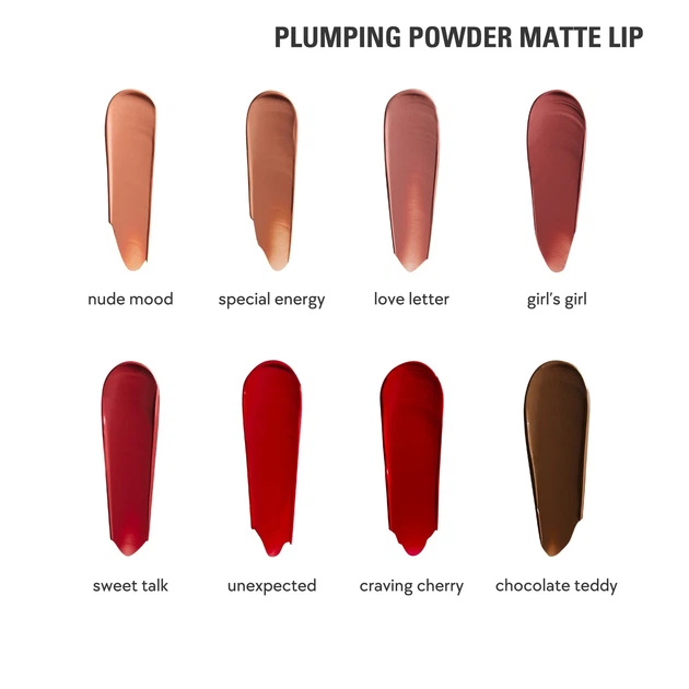 Матовая пудровая помада "Craving cherry" Plumping Powder Matte Lip № 424 - Фото 4 Матовая пудровая помада "Craving cherry" Plumping Powder Matte Lip № 424 - изображение 4