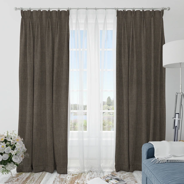 Ткань блекаут рогожка /BLACKOUT коричневый (320г/м.кв290см пог.м) 155814 - Фото 5 Ткань блекаут рогожка /BLACKOUT коричневый (320г/м.кв290см пог.м) 155814 - изображение 5