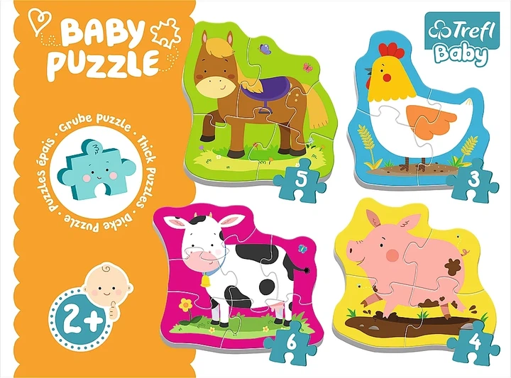 Пазлы Trefl Baby Classic Животные на ферме 3+4+5+6 элементов (5900511360707) - Фото 2 Пазлы Trefl Baby Classic Животные на ферме 3+4+5+6 элементов (5900511360707) - изображение 2