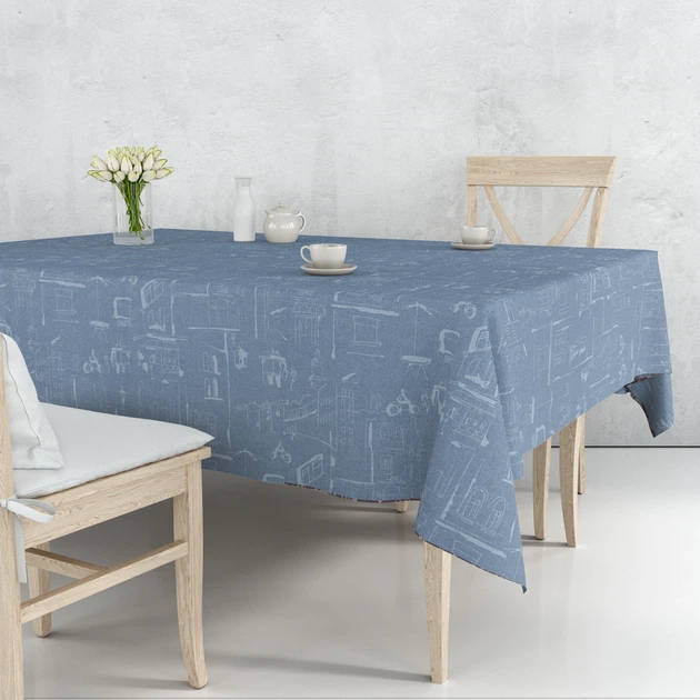 Ткань с акриловой пропиткой Леонардо т.голубой (214г/м.кв140см пог.м) 152681 - Фото 4 Ткань с акриловой пропиткой Леонардо т.голубой (214г/м.кв140см пог.м) 152681 - изображение 4
