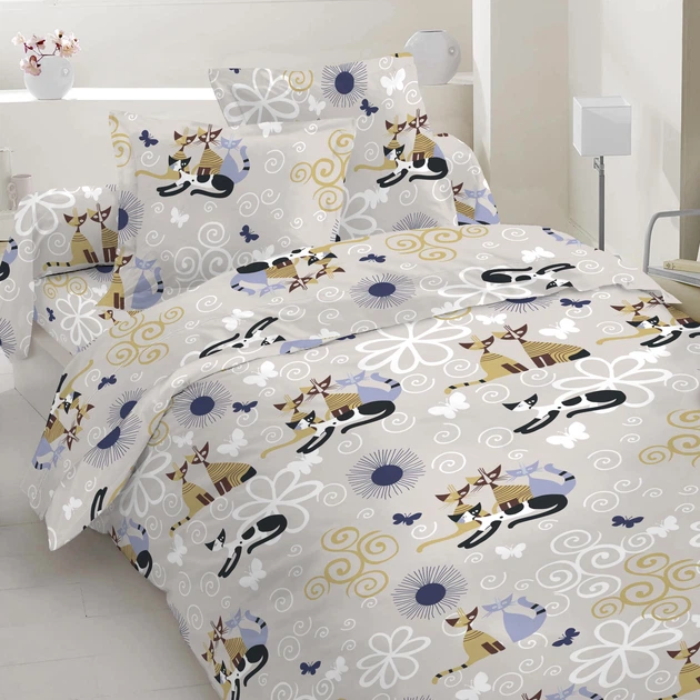 Тканина бязь набивна ГОЛД HT коти (120г/м.кв220см пог.м) 184904 - Фото 1 Тканина бязь набивна ГОЛД HT коти (120г/м.кв220см пог.м) 184904 - зображення 1