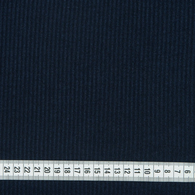 Ткань трикотаж мини-резинка темно-синия (262г/м.кв150см пог.м) 151703 - изображение 3