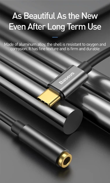 Baseus L54 (Type-C to 3.5mm, DAC) – Адаптер для Hi-Fi аудио с беспроводным подключением - Фото 5 Baseus L54 (Type-C to 3.5mm, DAC) – Адаптер для Hi-Fi аудио с беспроводным подключением - изображение 5