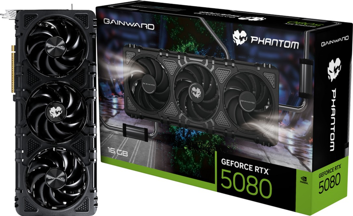 Відеокарта Gainward PCI-Ex GeForce RTX 5080 Phantom 16GB GDDR7 (256bit) (2617/30000) (HDMI, 3 x DisplayPort) (NE75080019T2-GB2030P) - зображення 10