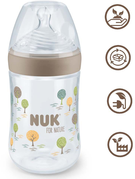 Butelka do karmienia Nuk For Nature PP 0-6 m Przezroczysta 260 ml (4008600420712) - obraz 2
