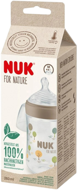 Butelka do karmienia Nuk For Nature PP 0-6 m Przezroczysta 260 ml (4008600420712) - obraz 3