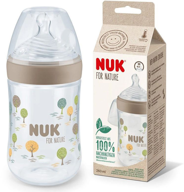 Butelka do karmienia Nuk For Nature PP 0-6 m Przezroczysta 260 ml (4008600420712) - obraz 4