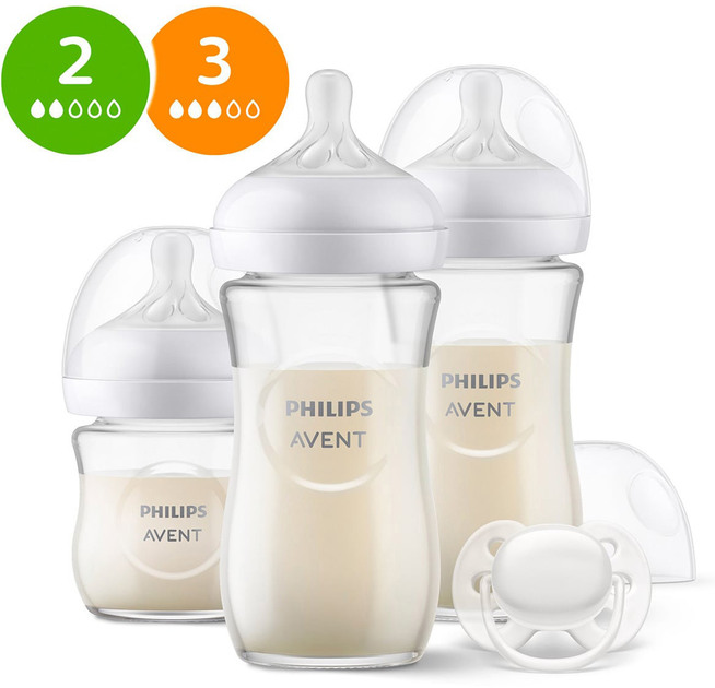 Набір пляшечок для годування Philips Avent Natural Response Cristal з соскою 3 шт (8710103990727) - зображення 4