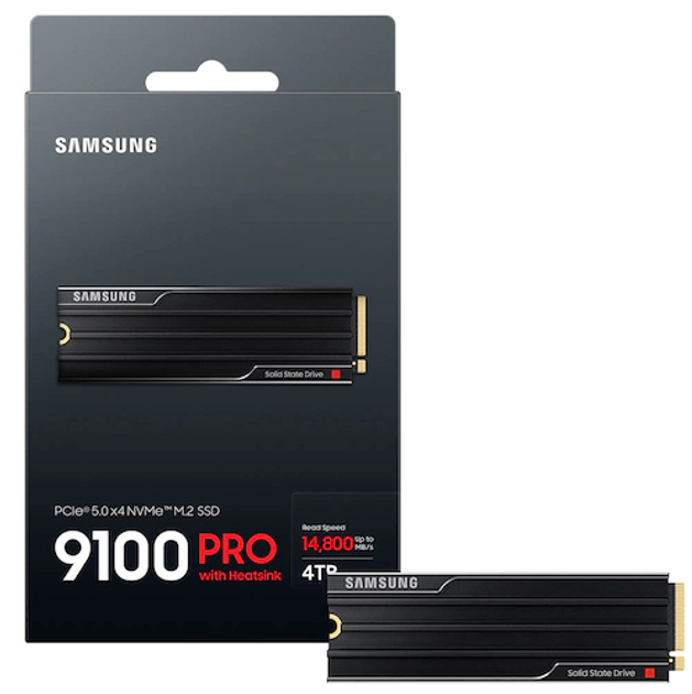 Dysk SSD Samsung 9100 PRO with Heatsink 4TB M.2 PCIe 5.0 x4 NVMe 2.0 V-NAND TLC (MZ-VAP4T0CW) - obraz 4