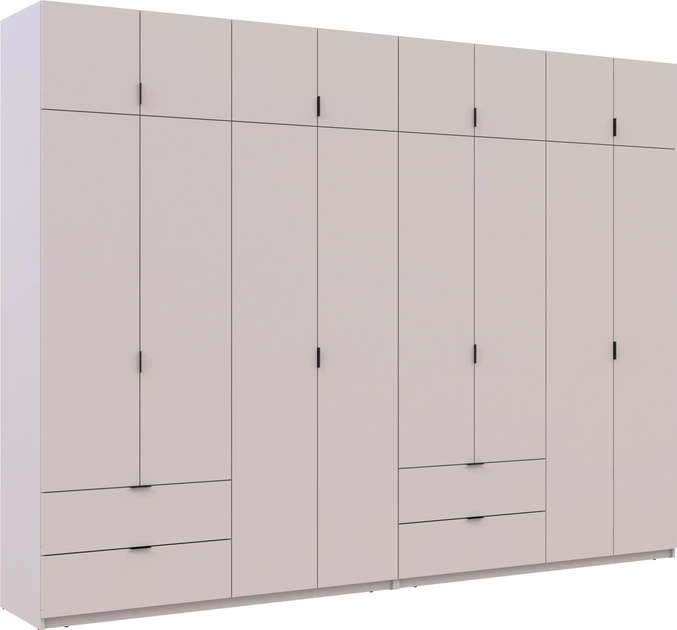 Шкаф для одежды Doros Лукас 4+4 Кашемир 320х50х240 см - Фото 5 Шкаф для одежды Doros Лукас 4+4 Кашемир 320х50х240 см - изображение 5