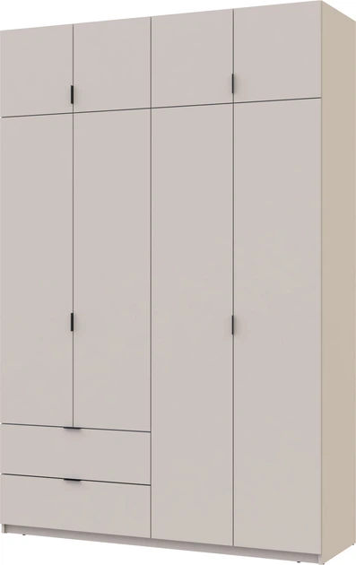 Распашной шкаф Doros Лукас Кашемир 160х50х240 см - Фото 3 Распашной шкаф Doros Лукас Кашемир 160х50х240 см - изображение 3