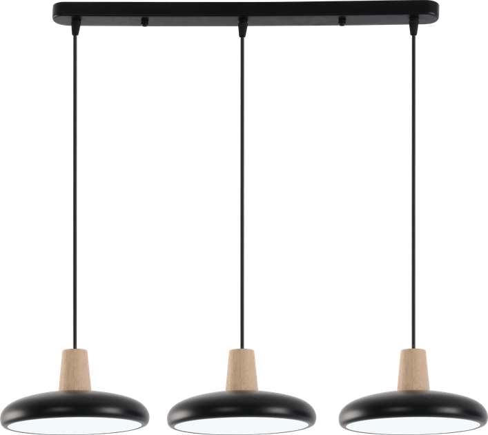 Подвесная LED люстра VALESO XI3342-3 черный + дерево, 3000K, 4200K, 6000K - изображение 2