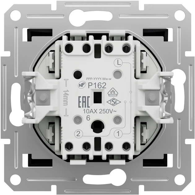 Перемикач 1-клавішний Schneider Electric Asfora самозажимний антрацит EPH0400171 - изображение 3