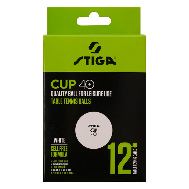 М'ячі для настільного тенісу Stiga BALL CUP 12-PACK 1110-2510-12 12 шт (7318688038424) - зображення 1