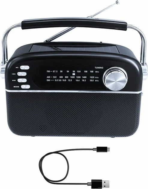 Radioodtwarzacz Manta FM/AW/SW Black (5902510685553) - obraz 2