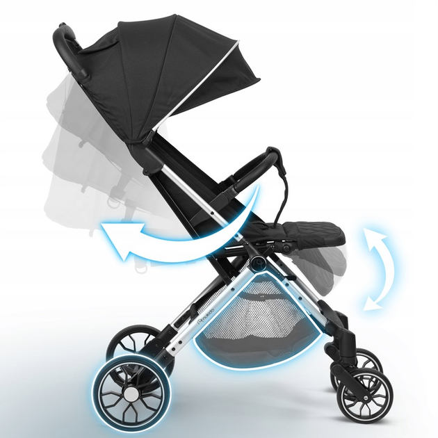 Прогулянкова коляска Nukido Paseo Чорна 76000 (5903890622374) - зображення 4