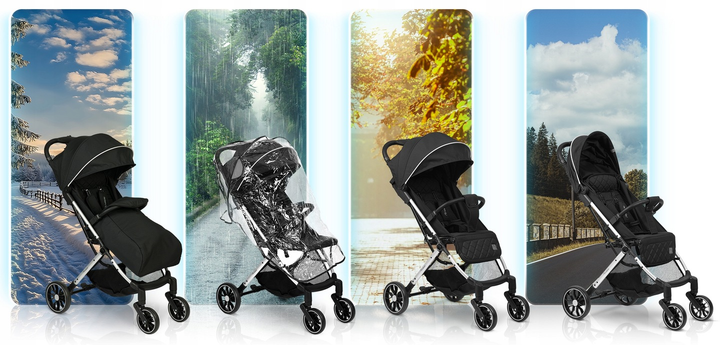 Прогулянкова коляска Nukido Paseo Чорна 76000 (5903890622374) - зображення 13