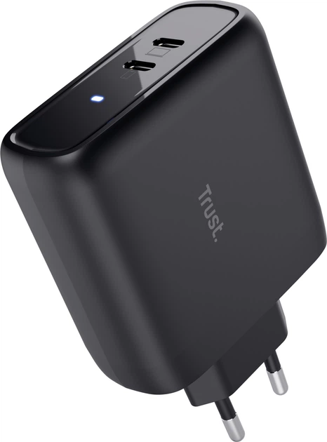 Ładowarka sieciowa Maxo Charger 65W 2P USB-C Black (TR25380) - obraz 2