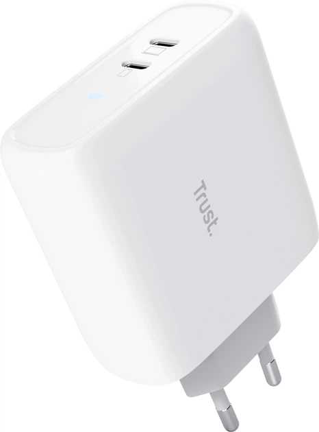 Мережевий зарядний пристрій Maxo Сharger 65W 2Р USB-C Білий (TR25381) - зображення 2