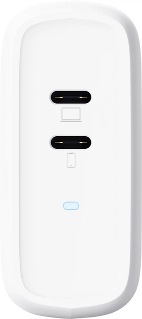 Мережевий зарядний пристрій Maxo Сharger 65W 2Р USB-C Білий (TR25381) - зображення 5