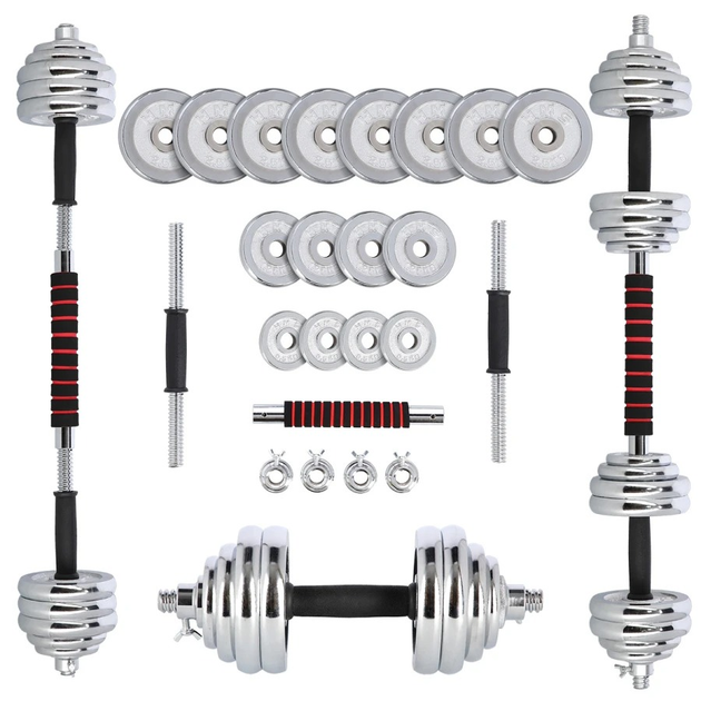 Zestaw sztangielki - sztanga HMS STC30 w walizce 32 kg (5907695540284) - obraz 2