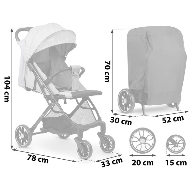 Прогулянкова коляска Nukido Paseo Сіра 716003 (5903890622404) - зображення 12