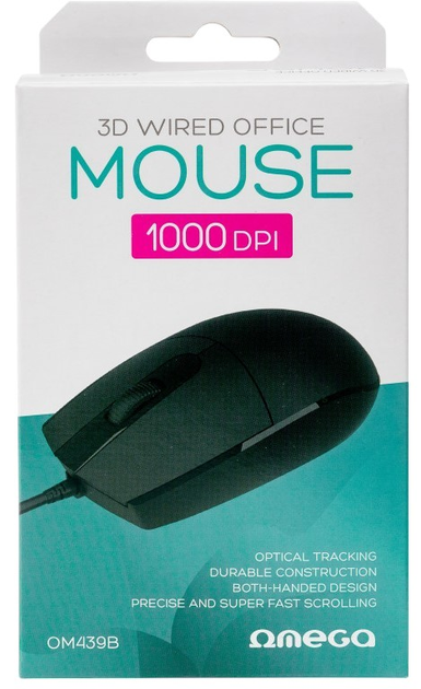 Mysz Omega 3D Wired Office Basic USB Black (5907595460712) - obraz 5