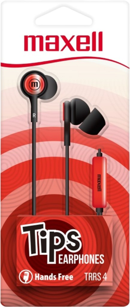 Słuchawki Maxell Tips Earphones Red (MXSEBTMBR) - obraz 2