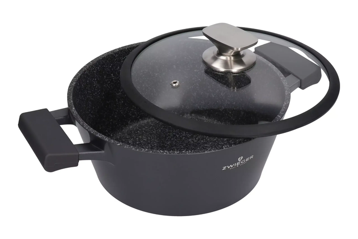 Garnek Zwieger Black Stone z pokrywką 24 cm (5903357373559) - obraz 3